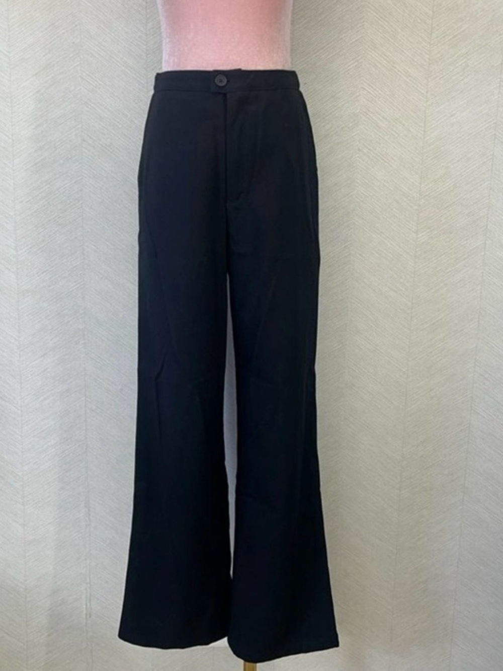 Brandy Melville Black High-Waist Wide Leg Trousers